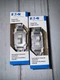 2 Eaton White Framed Toggle Wall Light Switch Single Pole 15A 120V Bulk 1301-7W