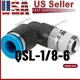 FESTO CORPORATON QSL-1/8-6 Push-in 90 deg Connector