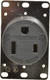 Hubbell Wiring Device-Kellems 250 VAC, 50 Amp, 6-50R NEMA Configuration, Blac...