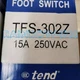 FOR TEND aluminum alloy foot switch TFS-302Z 15A 250VAC