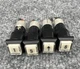 Lot of  4 - EAO 01-451.036 White illuminated Push Button Switch Used