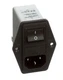 FN284-10-06, Schaffner, IEC Filter Switch & Dual Fuse 250V, 10A, Mnt Left/Right