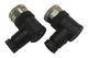 Lot of 2x TE AMP T4112001041-000 M12 Sensor Connector Female 4-Pin
