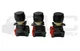 LOT OF 3 SQUARE D 9001 DA11 PUSH BUTTON BLACK 16A 500V