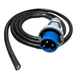 MENNEKES ME 460P9W 250V 60A WATERTIGHT PLUG w/ 8' SOOW Flexible Portable Cord