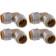 SharkBite Max 34 Inch Brass Push Fit Elbow Fittings 4 Pack Plumbing Connector