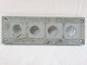 Hoffman Gray Pushbutton Enclosure 4 Hole Push Button FRONT PANEL ONLY used