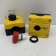 Lot of (2) BROKEN Baco LBX17302 224-222 Emergency Stop Push-Turn Control Station