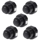 uxcell 5 Pcs Latching Action Flashlight Torch Push Button 1010-X, Black 