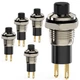 DIYhz Push Button Switch, Self-Locking Mini Switches Latching D-5B, black 