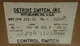 DETROIT SWITCH INC P/N: 222-32 MODEL NL-1 CONTROL SWITCH 222347