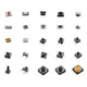 Yetaida 125Pcs 25 Values Micro Momentary Tactile Switch, SMD & DIP 125PCS 