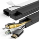 Yecaye TV Cord Hider, 42In Large Cable Hider Black, Wire 42*1.18*0.6in, Black 