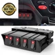 Nilight 4 Gang Rocker Switch Box SPST Toggle Panel 12V 24V 4 