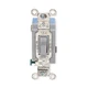 HUBBELL HBL1201GY Wall Switch,Gray,15A;Back;Side,SnglPole 4D263