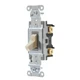 HUBBELL CSB120I Wall Switch,Ivory,20A;Back;Side,SnglPole 49YL39