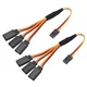 uxcell RC Products 4 Way Servo Wire Extension Cord 30 Core 168mm 3 Pin Orange 