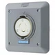 HUBBELL HBL2320SR2 Lck Recept,20 A;Gray;Valox,L6-20R,2Gng 4CT70