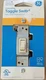 GE Grounding Toggle Switch, Single Pole, In Wall On/Off Fan  Light Switch Almond