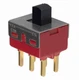 (2 PIECE LOT) 1201M2S3CBE2, C&K, SWITCH SLIDE DPDT 0.4VA 20V