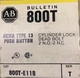 ALLEN BRADLEY 800T-E11B PUSHBUTTON CYLINDER LOCK DEAD BOLT 2NO/2NC SERIES T-NIB