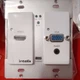 INTELIX AS-1H1V-WP-W  VGA HDMI Auto-Switching Wall Plate w/ HD BaseT Out 