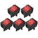 DaierTek 12V 30A Rocker Switch 4 Pin Red LED Lighted Rocker Toggle Switch DPS...