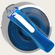 ZB4BK1263 NEW Schneider XB4, chromium metal, blue handle, 22mm, universal LED