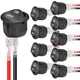 Twidec/10Pcs 12V Round Rocker Switch ON Off AC 6A/250V 10PCS, Wires-10PCS