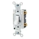 1PC Leviton CSB1-15W 1-Pole Switch, 15 Amp, 120/277V, White, Back/Side Wire