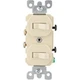(3)-Leviton Single Pole Ivory 15A Electrical Quiet Duplex Switch S01-05224-2IS