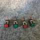 Lot Of 4 Microswitch AML10  Panel Mount illuminated Pushbutton Switch Used