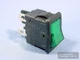 Leviton MR001 Green Pilot Light On/Off Mini Rocker Panel Switch Micro Snap-In