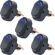 Twidec/5Pcs LED Lighted Rocker Switch Toggle 12V 30A SPST 3 Pin On-Off blue 