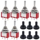 Twidec/6Pcs Mini Momentary Toggle Switch SPDT 3 Position 3 3Pin（ON)-OFF-(ON) 
