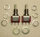 2pc C&K 8161 PUSHBUTTON SWITCH SPDT 3/6 AMP  Standard Panel Mount Made In U.S.A.