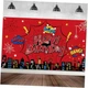 Red Spider Banner Backdrop Decorations, Red Spider Wed Photo Happy Birthday
