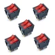 Oiyagai 5 Pack KCD4 Rocker Switch, 250V 16A ON/Off SPST 2-Way Snap-in Red+Red 