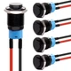 Twidec/5PCS 12mm Latching Push Button Switch ON Off Mini Round 