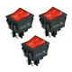 FILSHU 3pcs KCD4 16A 250V 20A 125V Rocker Switch ON/Off -Red Light Illuminate...