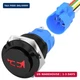 DaierTek 12V 16MM Marine Horn Switch Red LED Lighted Horn Button Switch momentar
