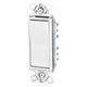 BRYANT 9803W Wall Switch,15A,White,3-Way Type,Rocker 52HE87