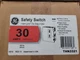 GE/ABB HD SAFETY SWITCH, THN3321, 30 A, 3 P, 240 V, NON-FUSIBLE. INDOOR. NEW.