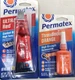 Permatex 81630 Ultra Red High Temp Gasket Maker 3 Oz & 25210 Orange Threadblock
