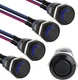 STARELO 5pcs 12mm Latching led Push Button Switch Black Shell 