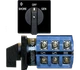 BLUE SEA SYSTEMS BS-9019 AC Source Select Sw, 2 Srce, 3 Pole, 65A
