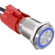 APIELE 10 Amp 16mm Latching Push Button Switch 12V Angel Eye LED Waterproof R...