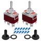weideer 2Pcs Toggle Switch 15A 250V ON/Off/ON 6 pin 3 Position DPDT Latching 
