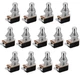 DaierTek 13pcs SPST Momentary Soft Touch Foot Switch Normally Open 2 PIN Stom...