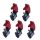 ESUPPORT 12V 20A Rocker Toggle Switch SPST ON/OFF Car Truck Boat 2Pin Red Cover